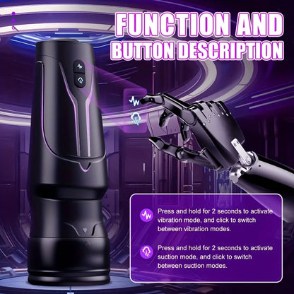 4 IN 1 Mouth Automatic Mastubator Pocket Pussy with Sucking & Vibrating Modes