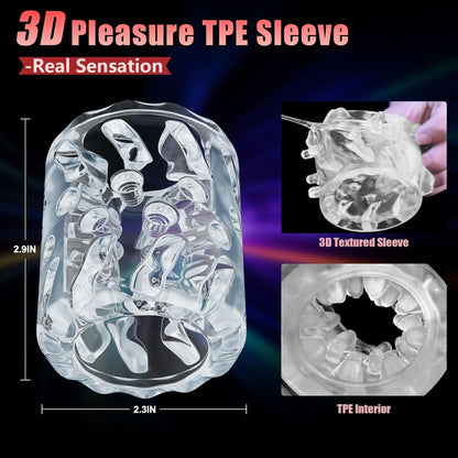 Automatic Masturbator Penis Trainer Blowjob with 7 Thrusting and Rotating Modes