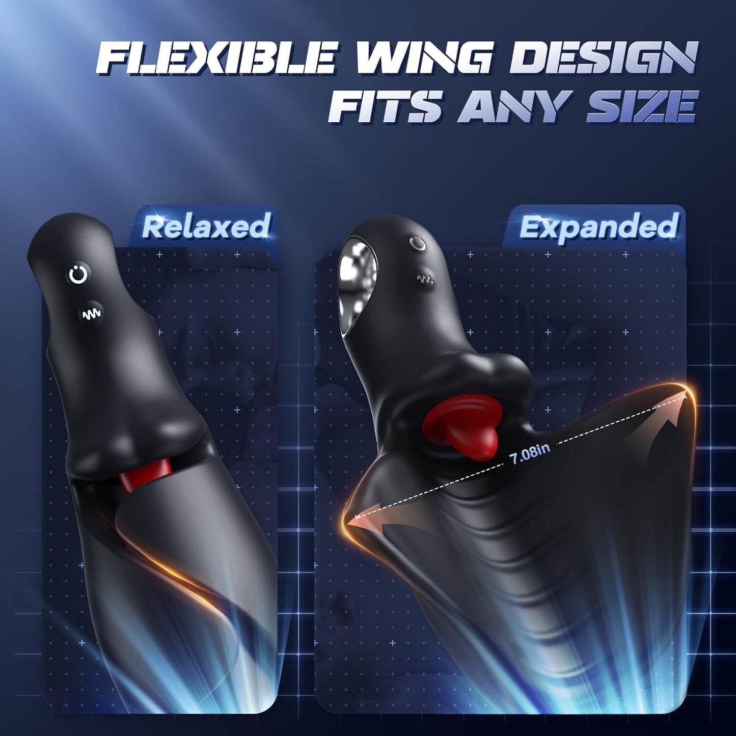 Penis Trainer Vibrator Pocket Pussy Stroker with 10 Licking & Vibrating Modes