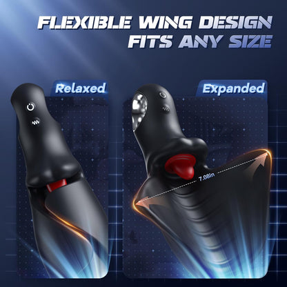 Penis Trainer Vibrator Pocket Pussy Stroker with 10 Licking & Vibrating Modes