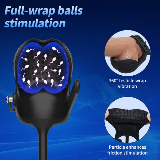 3 IN 1 Anal Plug Vibrator Testicle Taint Stimulator Cock Ring with 10 Vibrations