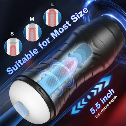 2 In 1 Automatic Male Masturbator Vacuum Pump with 10 Vibration & Suction Modes