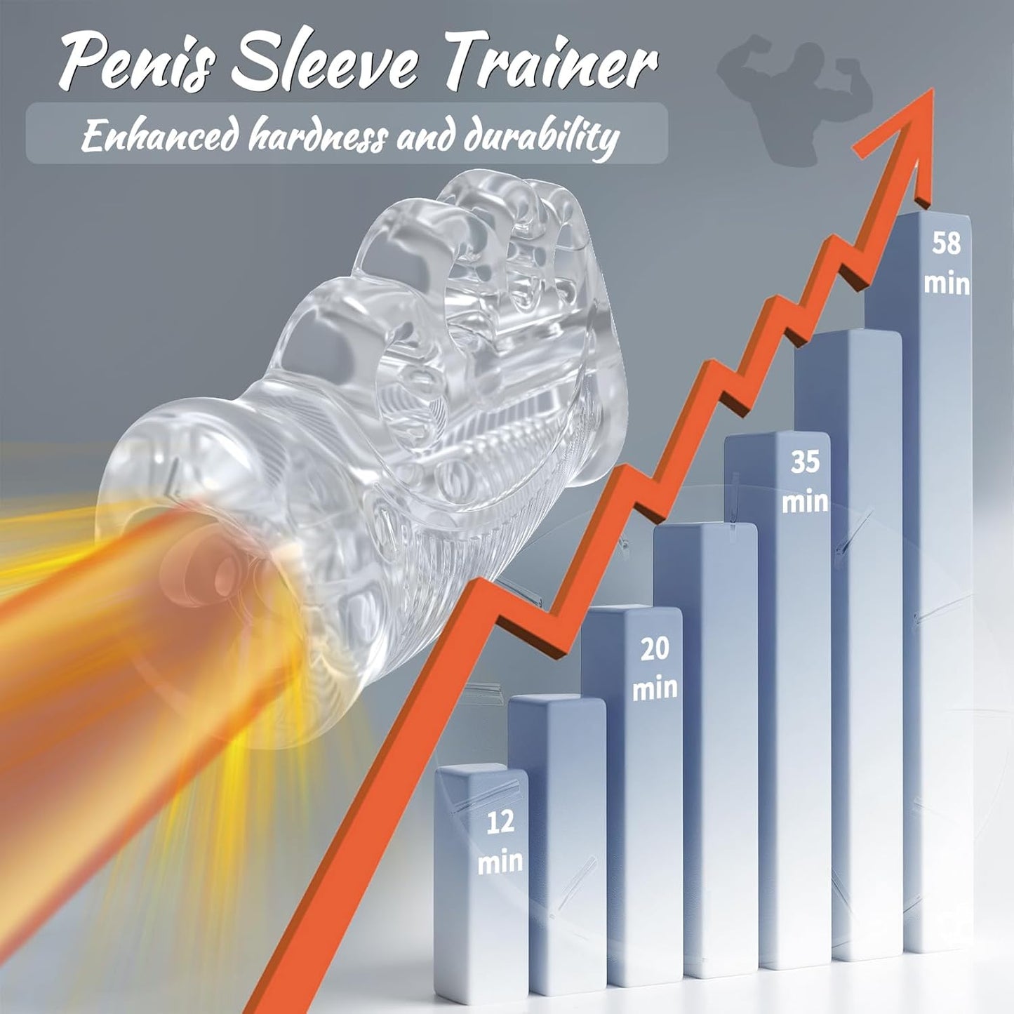 Transparent Pocket Pussy Stroker Sleeve with Realistic Oral & Vagina Texture