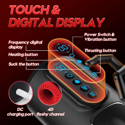 Automatic Masturbator Stroker Blowiob with 9 Sucking & Thrusting & Vibrating Modes
