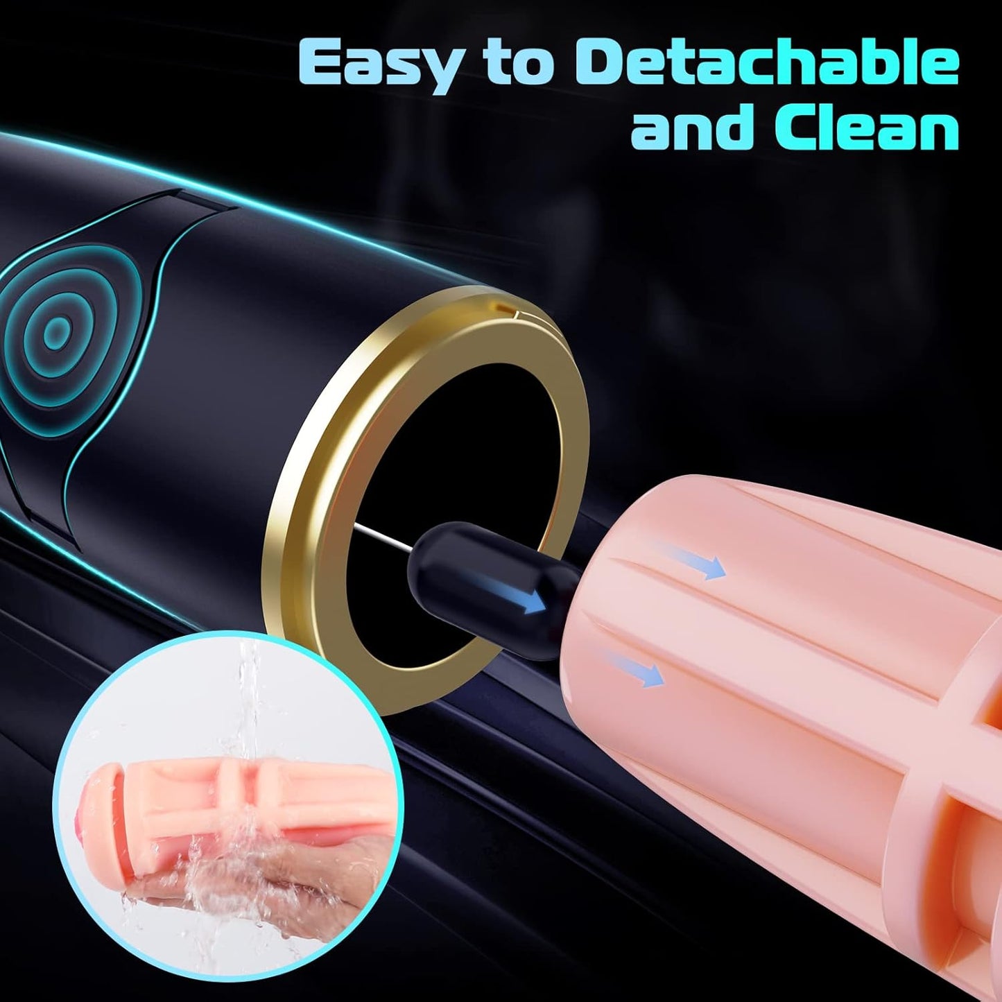 Automatic Masturbator Pocket Pussy Stroker with 10 Vibrations Modes
