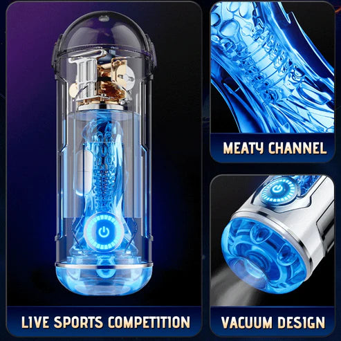 Automatic Masturbator Penis Stroker Blowjob with 10 Vibrating& Sucting & Heating Modes