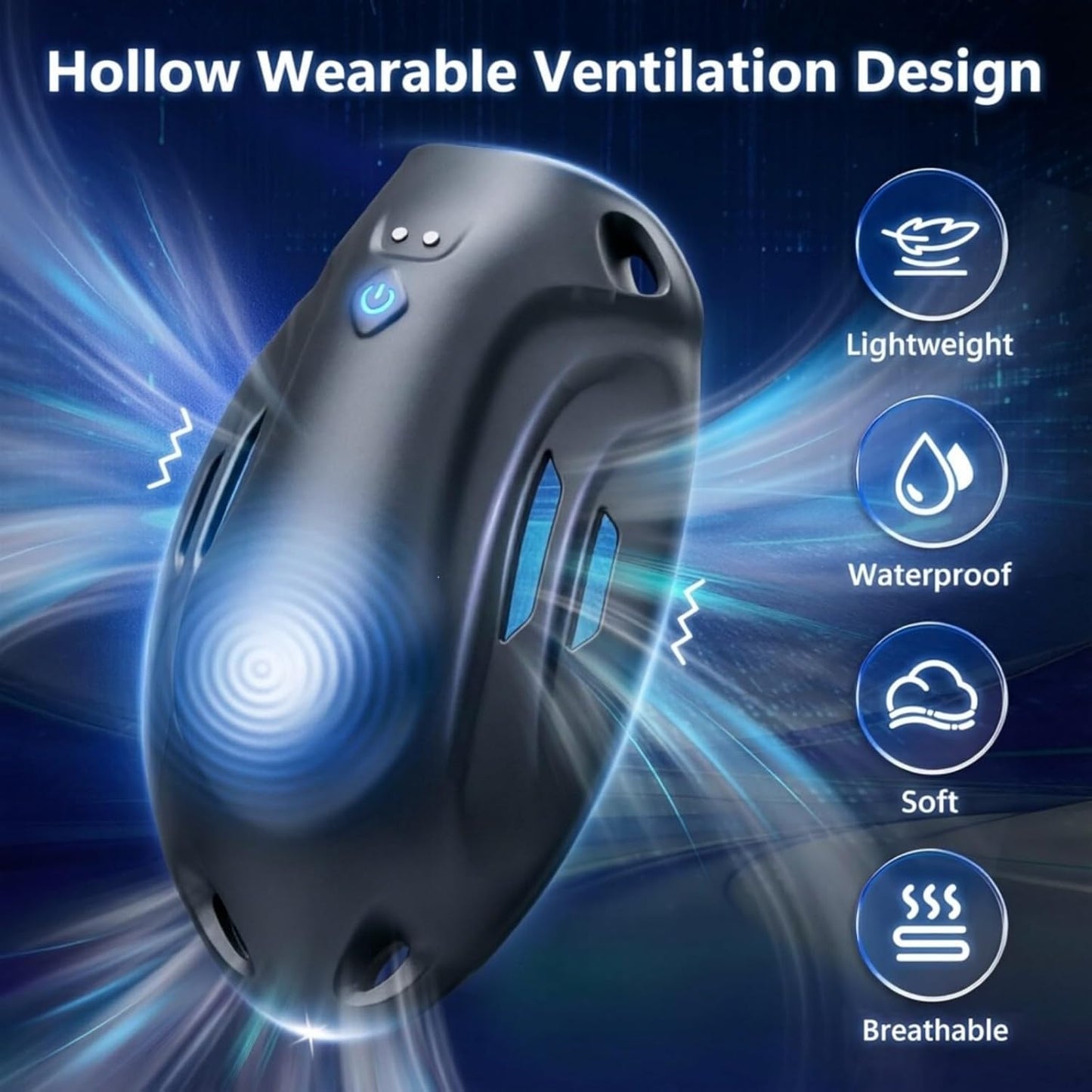 Electric Penis Trainer Vibrator Sets Chastity Cage Glans Stimulator with 9 Vibration Modes