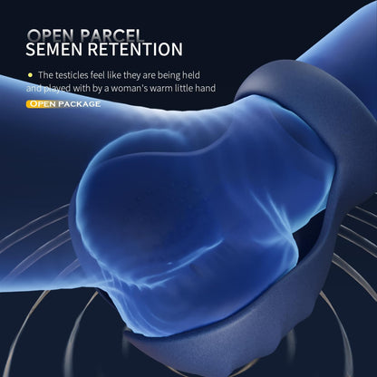 3 IN 1 Dual-Ring Penis Vibrator Trainer Clitoral Stimulator Cock Ring with 10 Vibration Modes