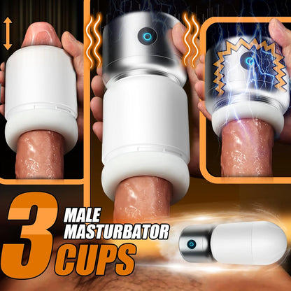 Detachable DIY Masturbator Penis Pump Pocket Pussy Stroker with 9 Vibration Modes