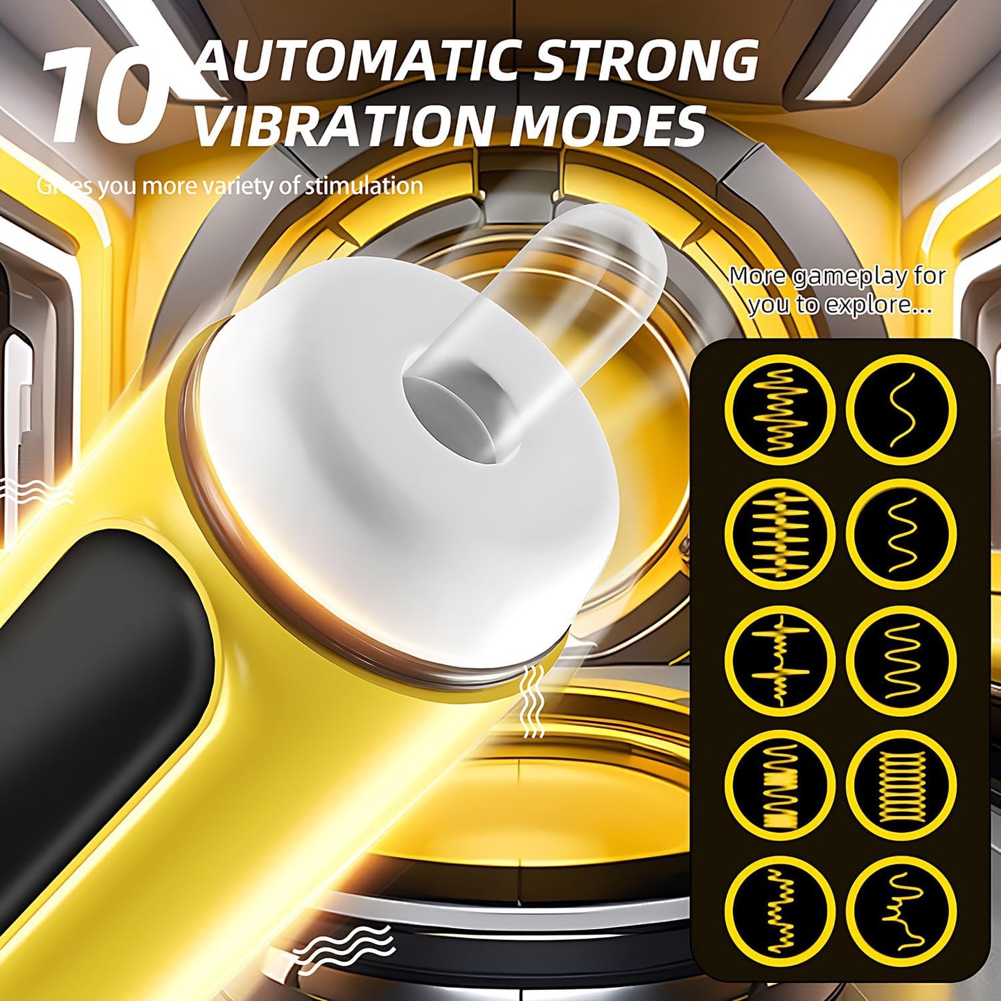 APP Control Automatic Masturbator Blowjob Stroker with 4 Suction & 10 Vibration Modes