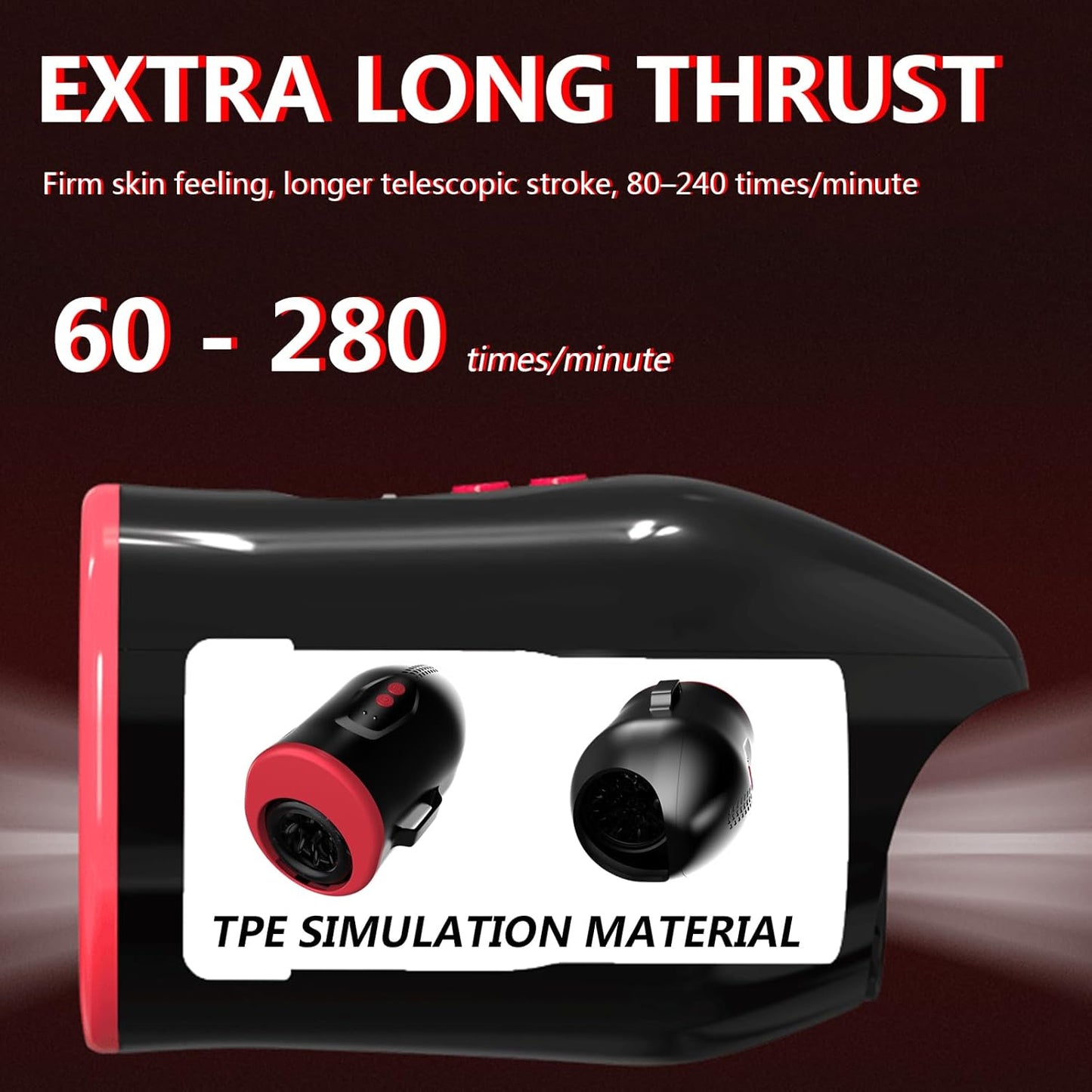 Automatic Sucking Male Masturbation Cup Stroker with 6 Vibrating & Thrusting Modes