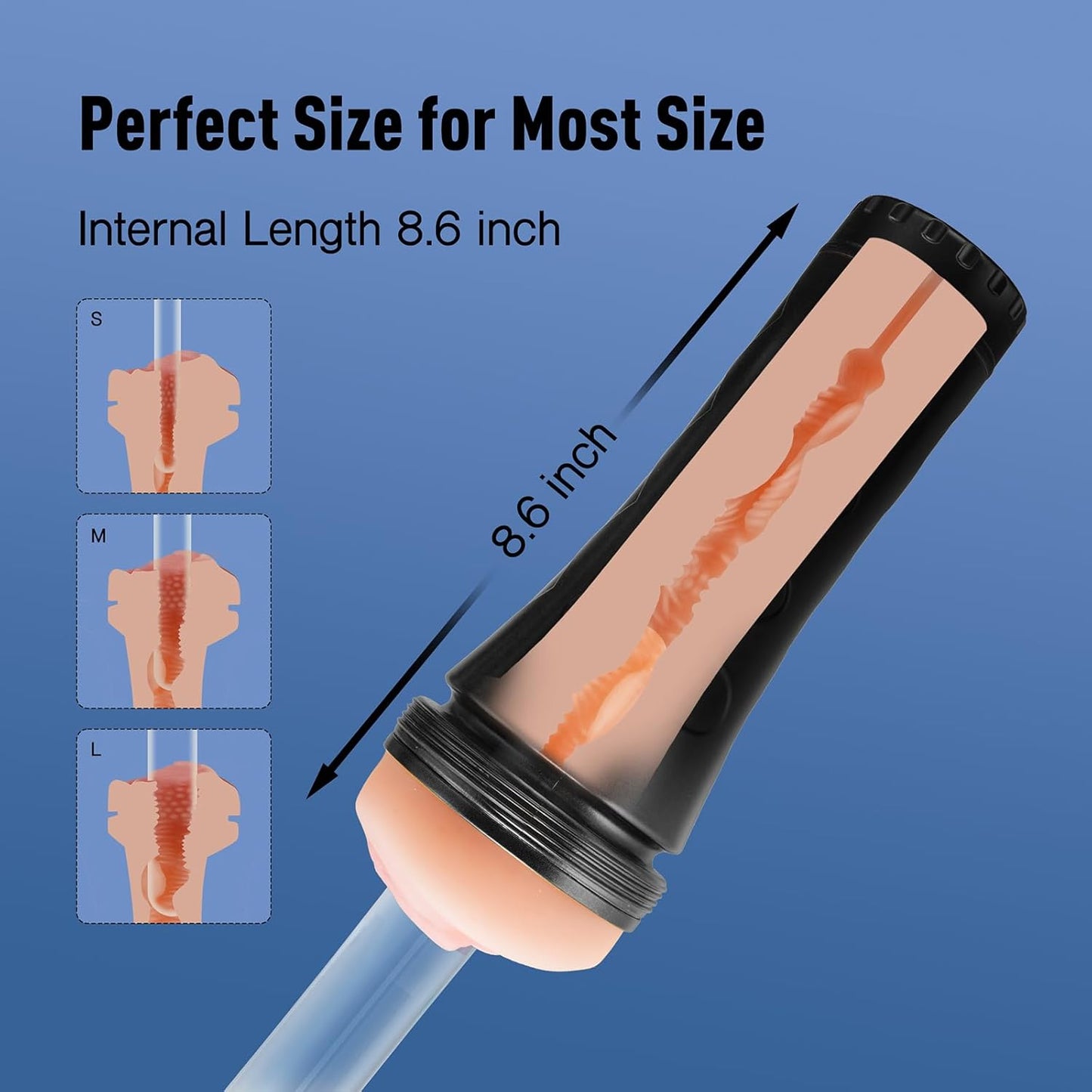 8.6" Deep Fleshy Pocket Pussy Lifelike Realistic Masturbator