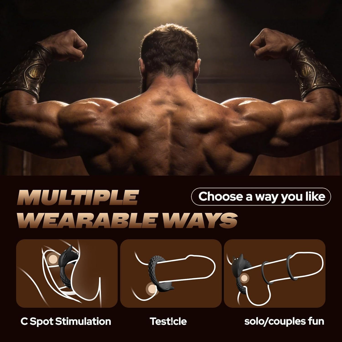 Dragon-Inspired Cock Ring Testicles Vibrator with 10 Powerful Vibration Modes
