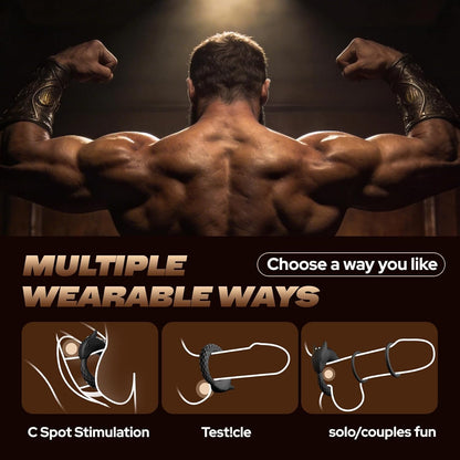 Dragon-Inspired Cock Ring Testicles Vibrator with 10 Powerful Vibration Modes