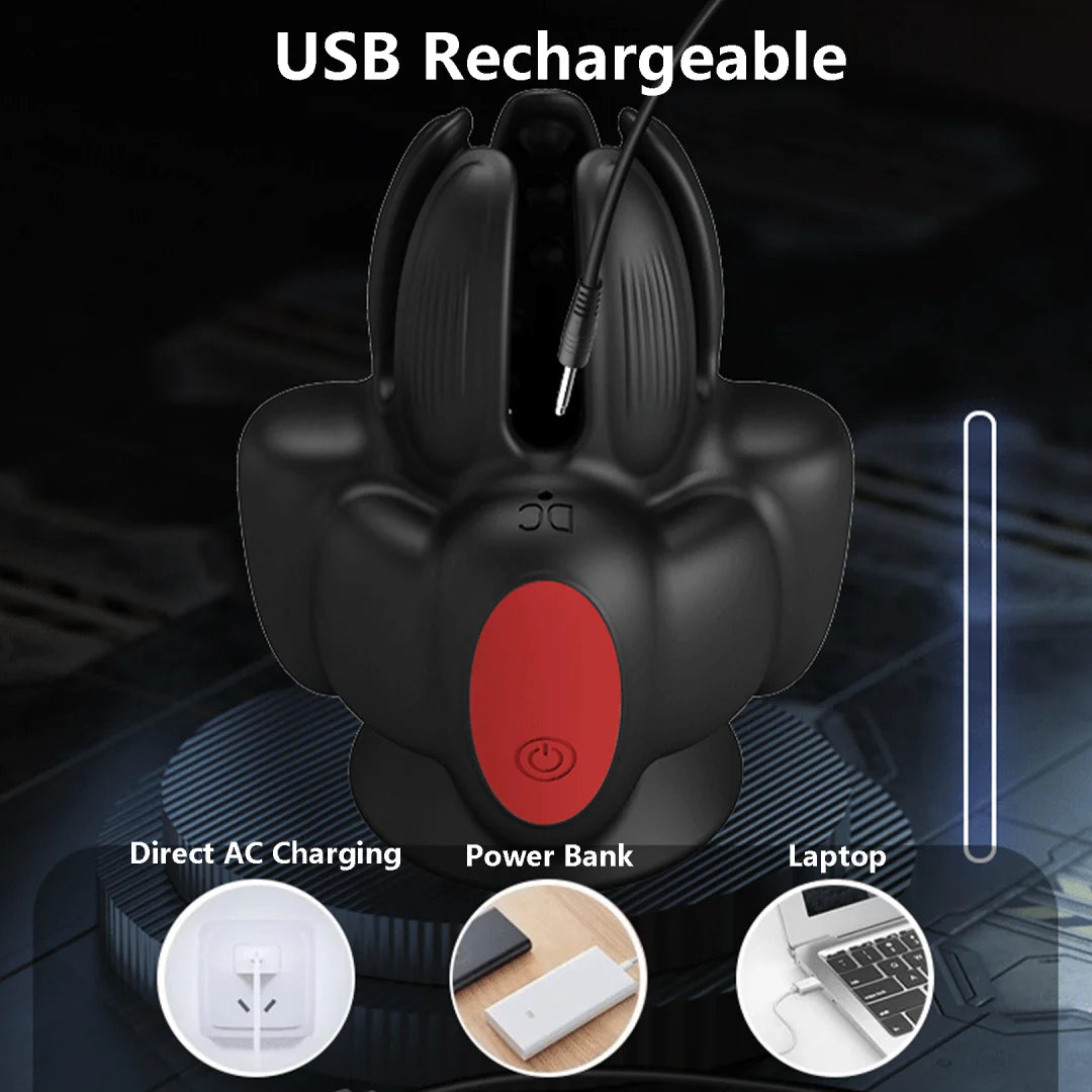 Electric Masturbator Glans Massage Vibrator Penis Stimulation with 10 Vibration Modes