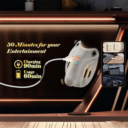 Portable Penis Cage Chastity Belt BDSM Protection Testicle Trainer with with 9 Modes & APP Control