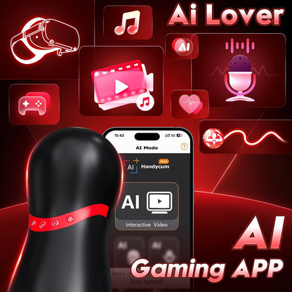AI-powered Automatic Masturbator Stroker with 3 Telescopic & 10 Vibration & 3 Compression Modes
