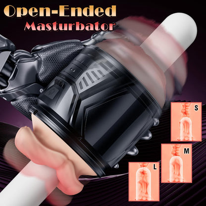 Open-Ended Realistic Penis Trainer Vibrator Stroker Blowjob with 10 Vibration Modes