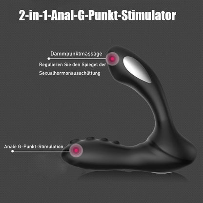 2 in 1 E-stim Anal Vibrator Prostate Stimulator with 8 Vibration & 8 Electroshock Modes
