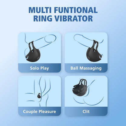 Scrotum Pouch Cock Ring Ball Stretcher Penis Trainer Enhancer Vibrator Delay Ejaculator