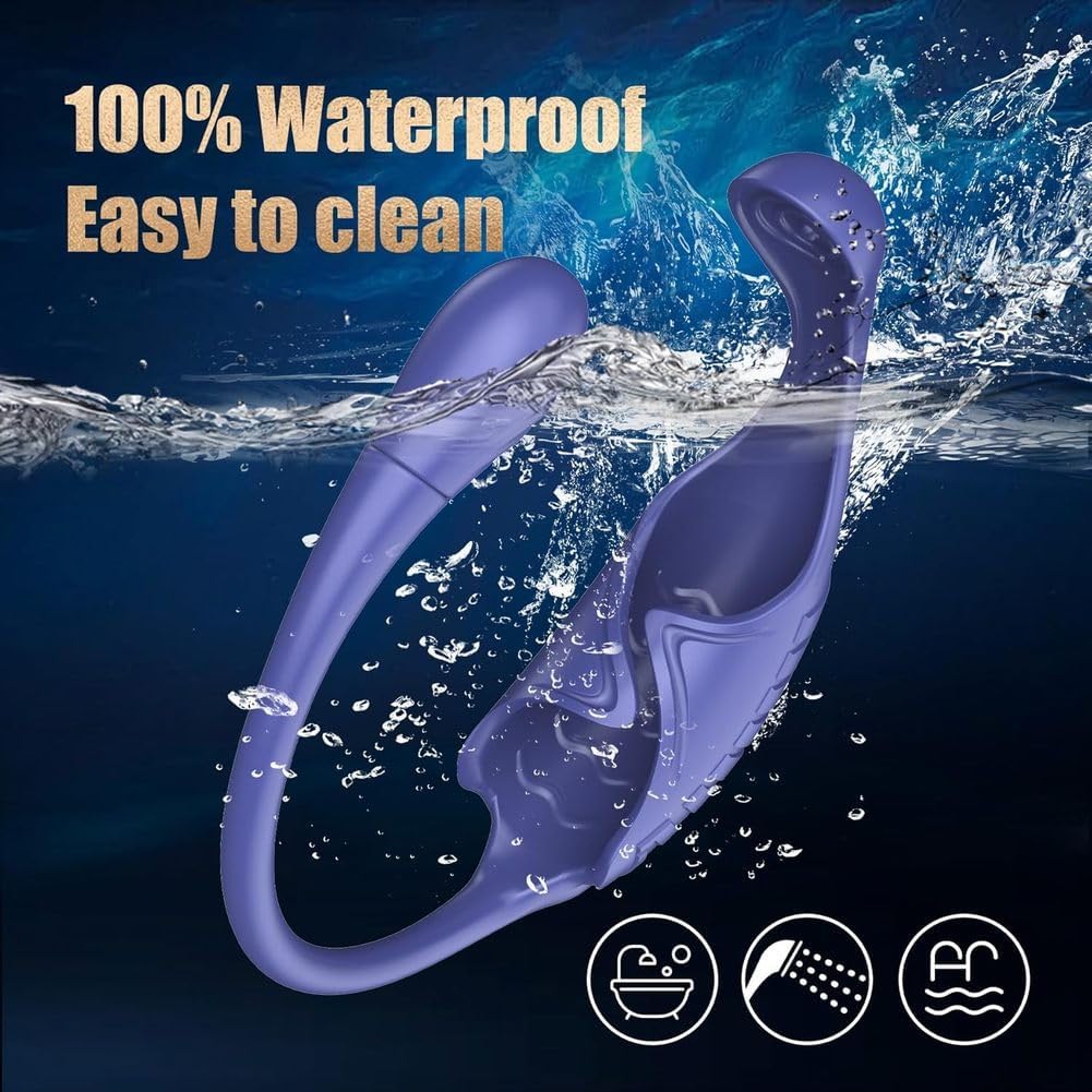 4 IN 1 Electric Penis Trainer Vibrator Cock Ring Prostate Massager with 10 Strong Vibrations