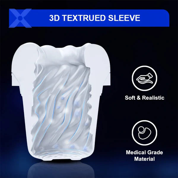 Electric Masturbator Penis Trainer Stroker Blowjob with 10 Suction & Vibration Modes