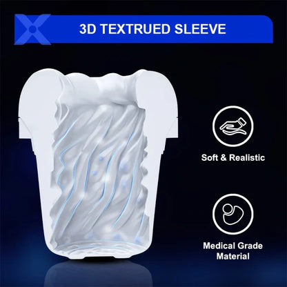 Electric Masturbator Penis Trainer Stroker Blowjob with 10 Suction & Vibration Modes