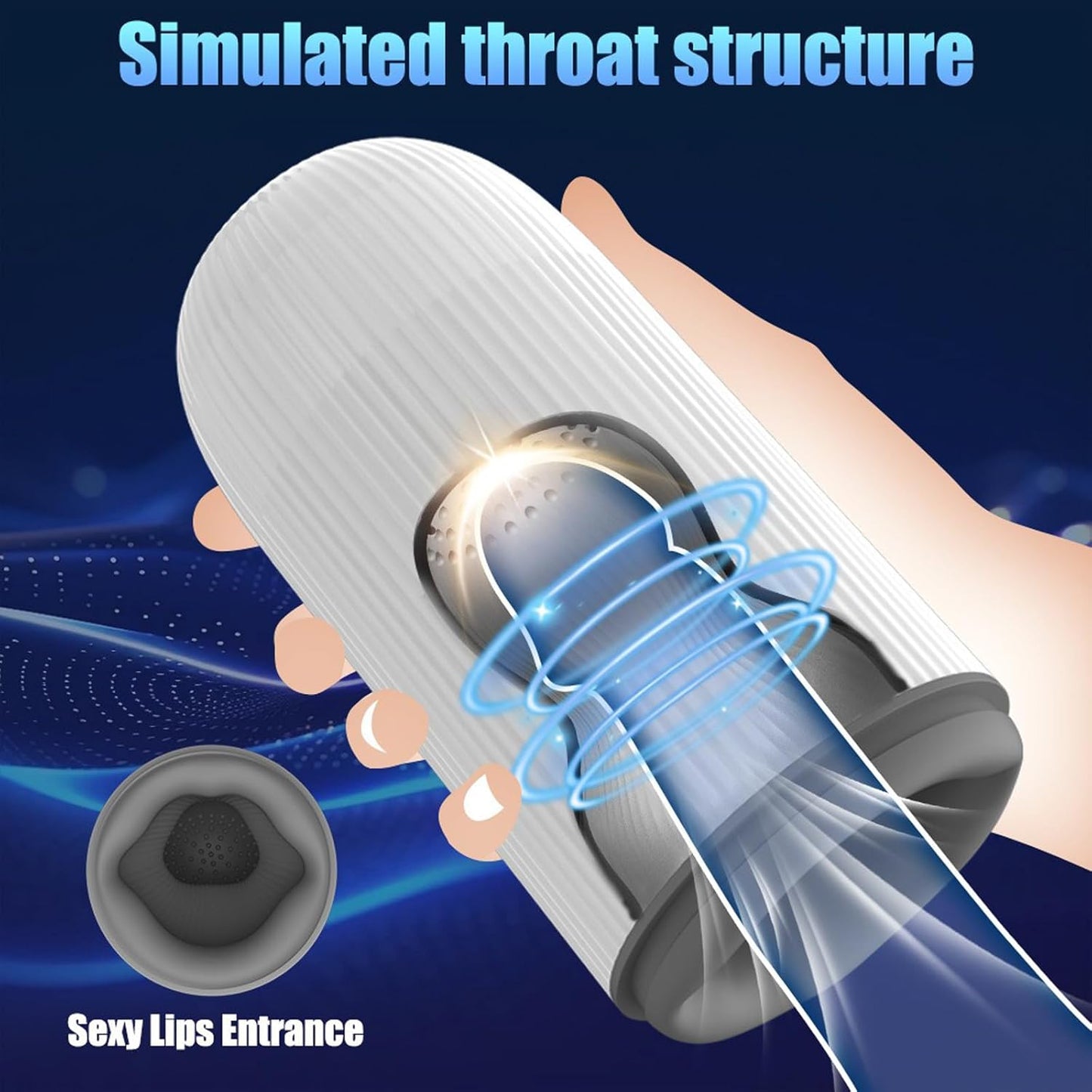 Electric Masturbator Penis Trainer with 10 Vibration & 5 Suction & 3 Rotation Modes