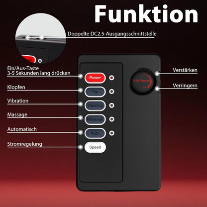 BDSM Testicle Wearable Cage Penis Trainer Sleeve with 9 Intensity Levels & 4 Modes