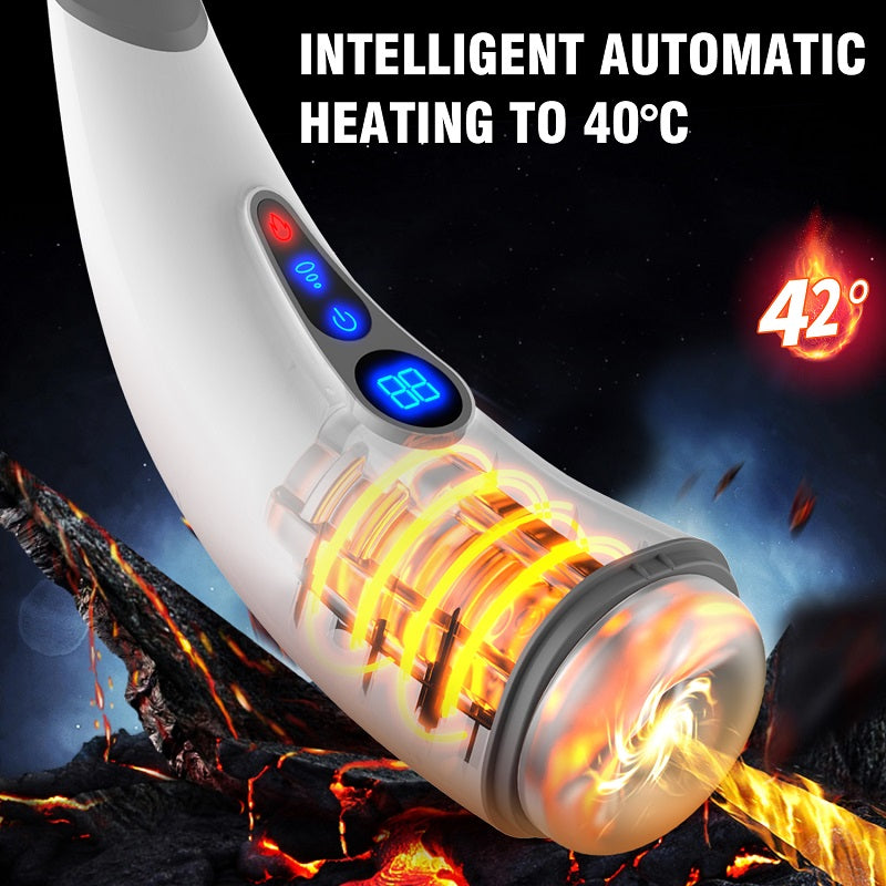 Auto Masturbator Stroker Blowjob Machine With 7 Sucking & 3 Vibrating & Heating Modes
