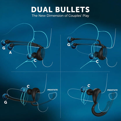 Vibrating Cock Ring Taint Stimulator Anal Butt Plug Prostate Massager with with 10 Modes