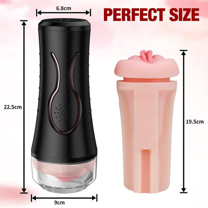 Pressing Realistic Masturbator Pocket Pussy Penis Stroker Blowjob