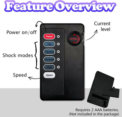 BDSM Testicle Wearable Cage Penis Trainer Sleeve with 9 Intensity Levels & 4 Modes