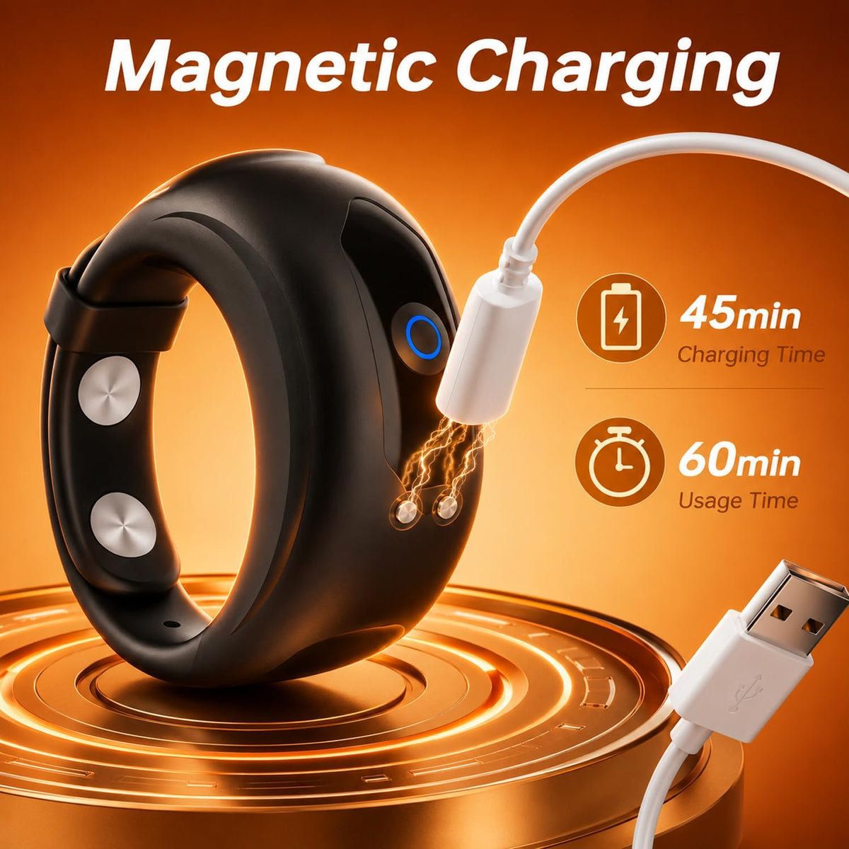 Universal Penis Trainer Vibrator Cock Ring Enlargement with 10 Vibration Modes