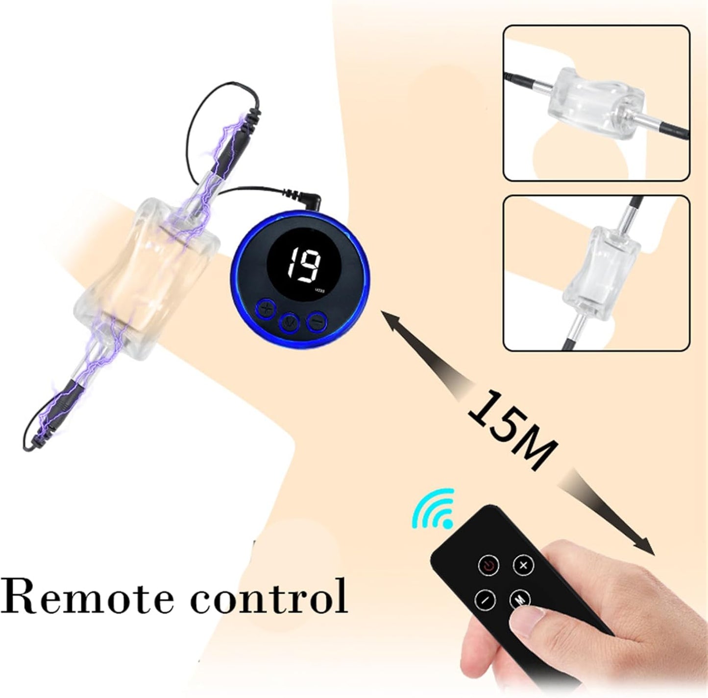 Electric Shock Cock Ring Penis Glans Sleeve Penis Trainer Masturbator