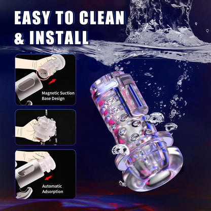 Automatic Masturbator Penis Trainer Stroker Blowjob with 9 Thrust & Vibration Modes