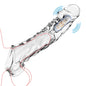 3.6 inch Clear Penis Sleeve Cock Vibrator with 10 Vibrating Modes