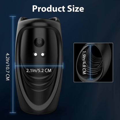 3 IN 1 Penis Trainer vibrator Glans Massager Masturbator with 9 Vibration Modes