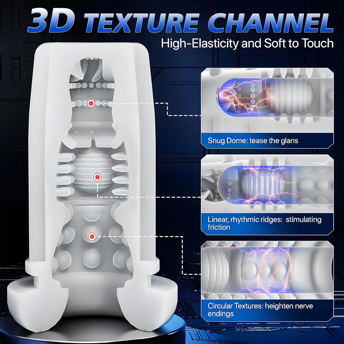 Electric Masturbator & Penis Trainer Vibrator Stroker Blowjob with 10 Vibration Modes