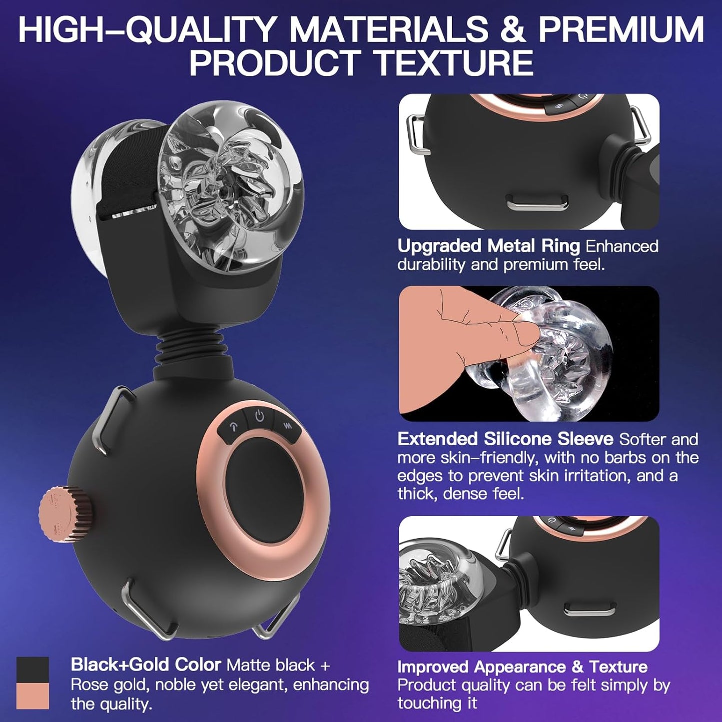 Strap-On Masturbator Sex Machine Stroker with 9 Vibrating & Swinging & Thrusting Modes