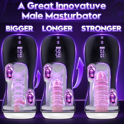 Dual Motors Blowjob Machine Automatic masterbator Male Stroker with 100 Play Styples