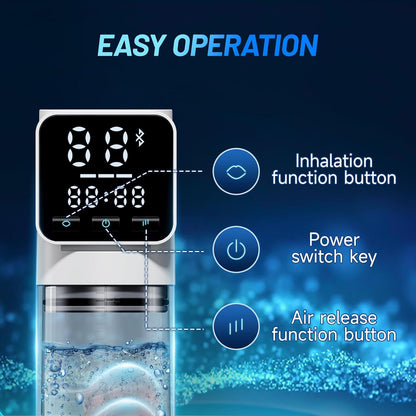 LED Display Automatic Penis Pump Enlargers Extender Masturbator with 10 Suction Modes