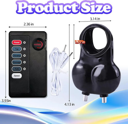 BDSM Testicle Wearable Cage Penis Trainer Sleeve with 9 Intensity Levels & 4 Modes
