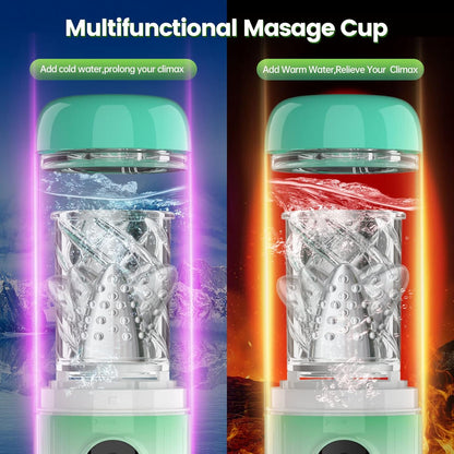 2 in 1 Automatic Male Masturbator Penis Pump with 7 Sucking & Rotating & Licking