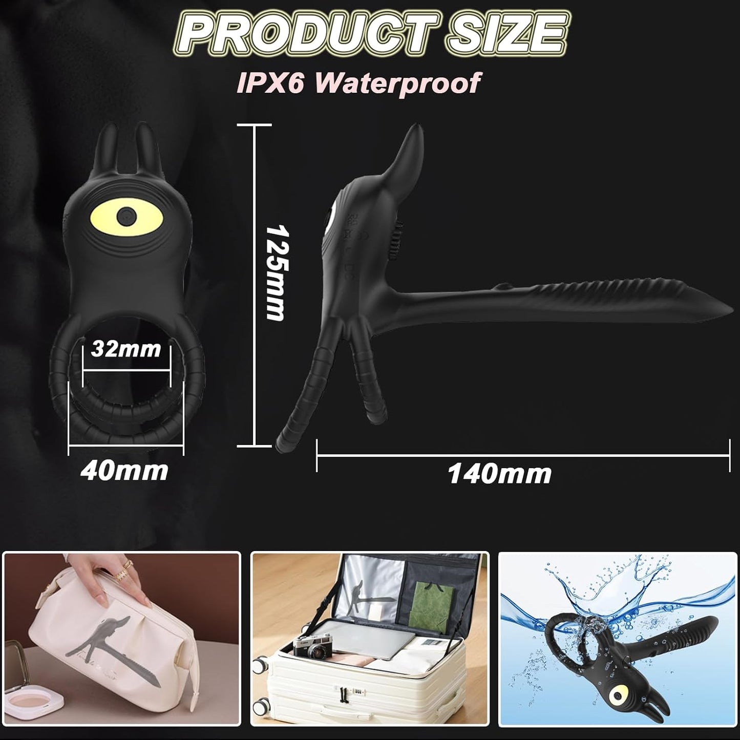 Remote Control Vibrating Cock Ring Penis Trainer Vibrator with 10 Modes