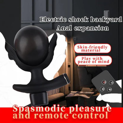 E-stim Inflatable Anal Plug Electro Stimulation Dildo Set with 12 Modes & 19 Intensities