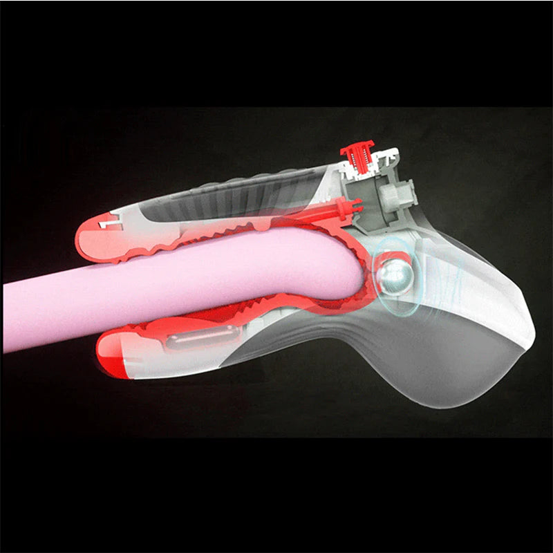 Air Blast Automatic Masturbator Penis Trainer Blowjob with 3 Suction & 7 Vibration Modes