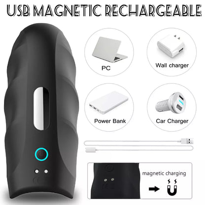 Automatic Penis Trainer Glans Vibrator Stroker Blowjob with 10 Speeds
