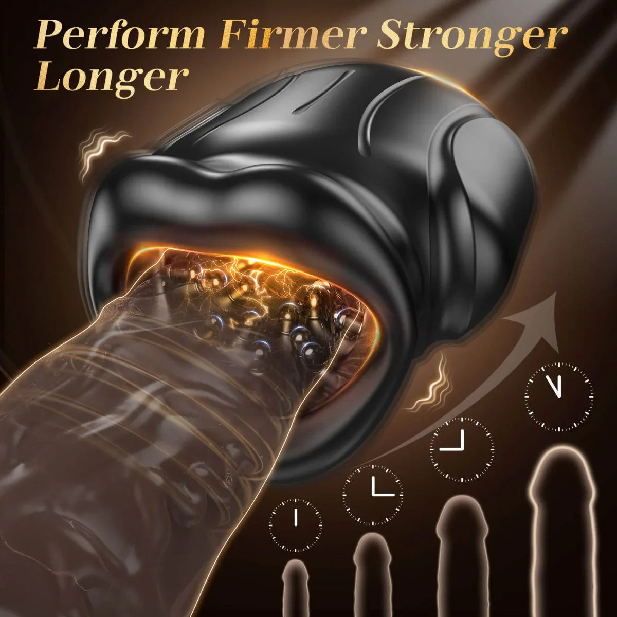 Mouth Blowjob Stroker Penis Trainer Masturbator with 10 Vibrating Modes