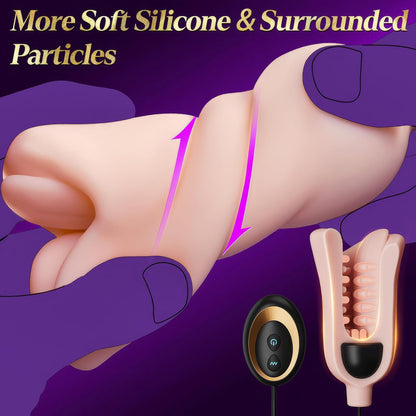 Penis Trainer Vibrator Glans Massager Oral Blowjob Masturbator with 10 Vibrations